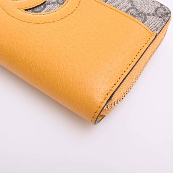 Gucci Cutout Interlocking G GG Supreme Leather Zip Around Wallet Long 701423 ... - Picture 4 of 9
